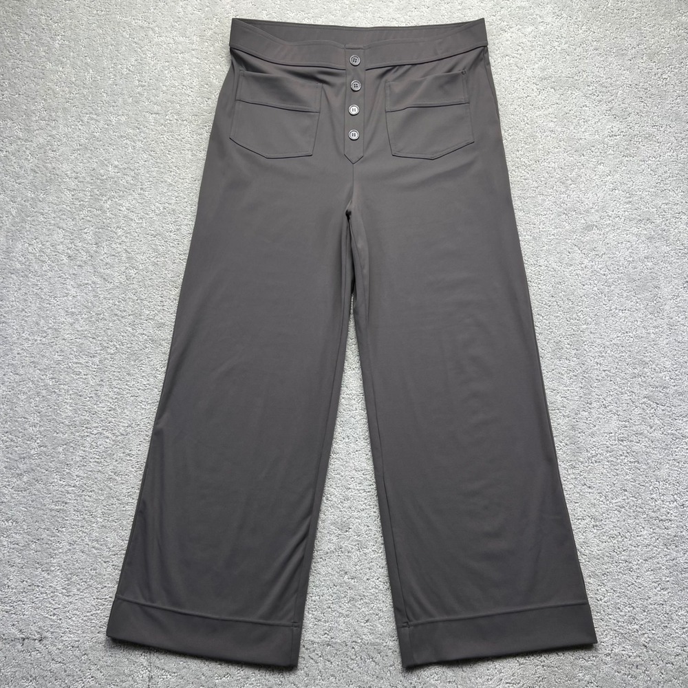 Halara Flex Pants Womens XL/PGray Day Stretch High Waisted Pocket Straight Leg